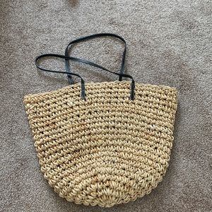 J Crew straw beach bag